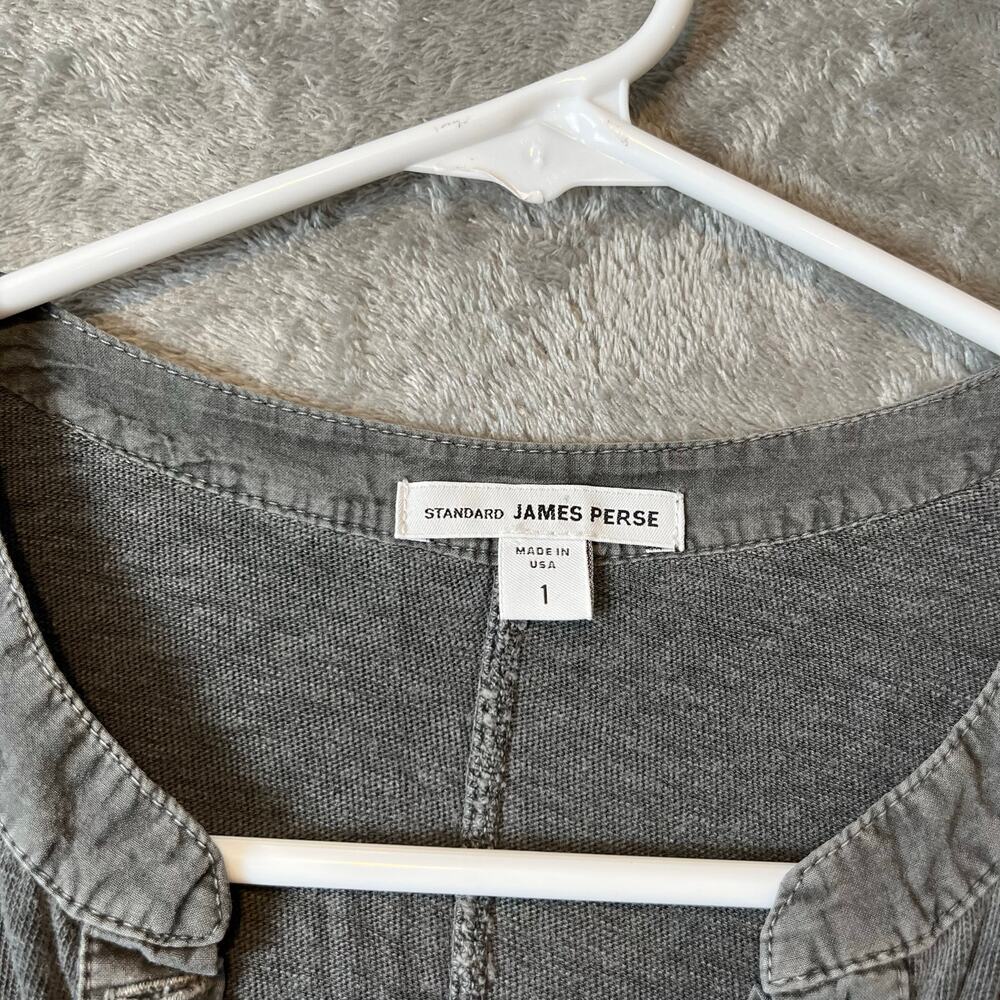 James Perse Gray Long Sleeve Tee - Picture 2 of 5